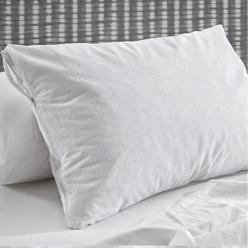 50/50 polycotton waterproof terry toweling hotel pillow protector 