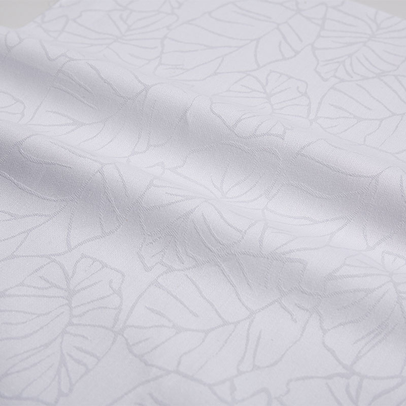 Cotton jacquard leaves hotel textile bedding fabrics