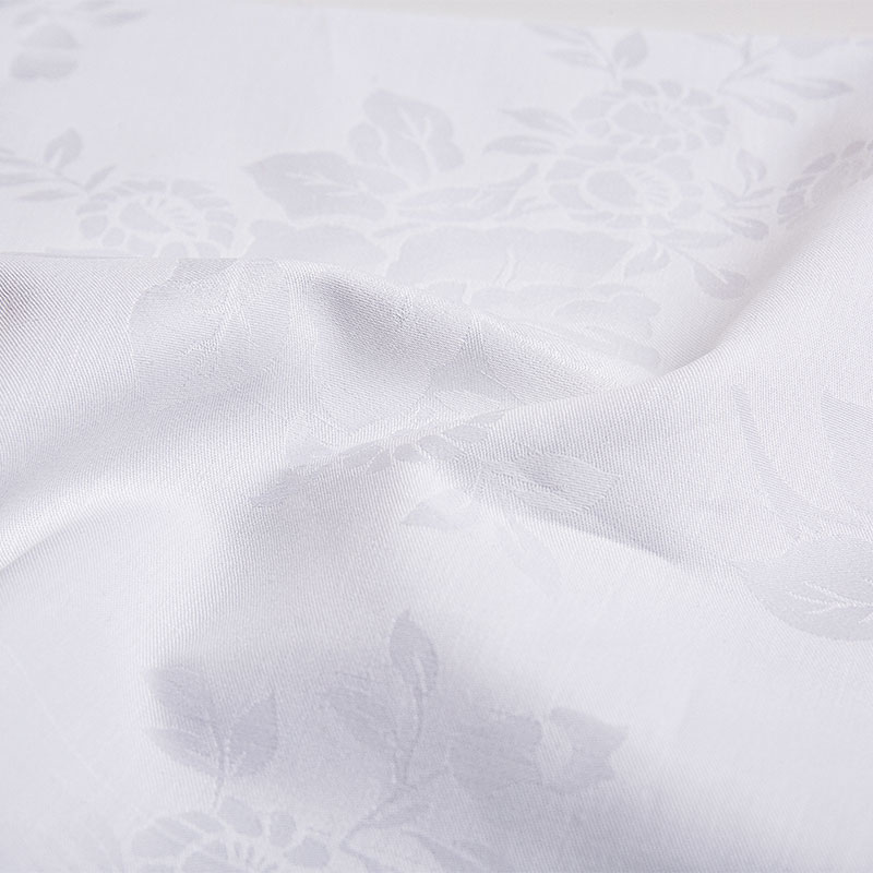 Cotton sateen jacquard woven hotel sheeting fabric