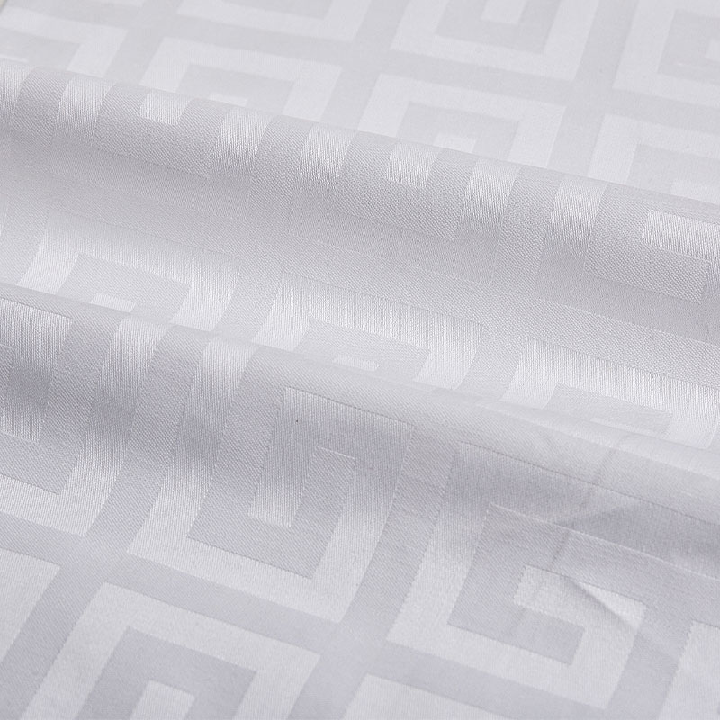 Quality jacquard geometric cotton sheeting fabric for hotels