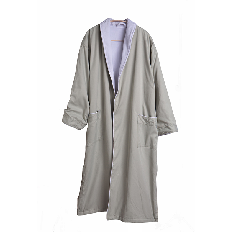 Premium quality microfiber taffeta hotel bathrobe 