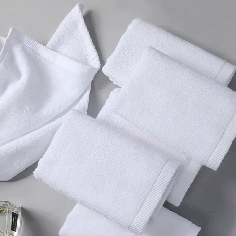 Combed cotton double-layer terry white hotel towel - high-end that you can see and texture that you can feel